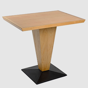 YT-059 wood dining table with iron base